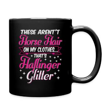 Galopp Araber Haflinger Springpferd Geschenk - Tasse einfarbig - Schwarz - Rechts