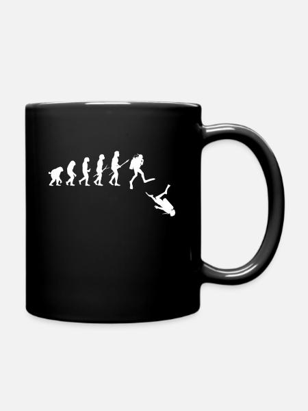 Evolution du plongeur - Mug uni - noir