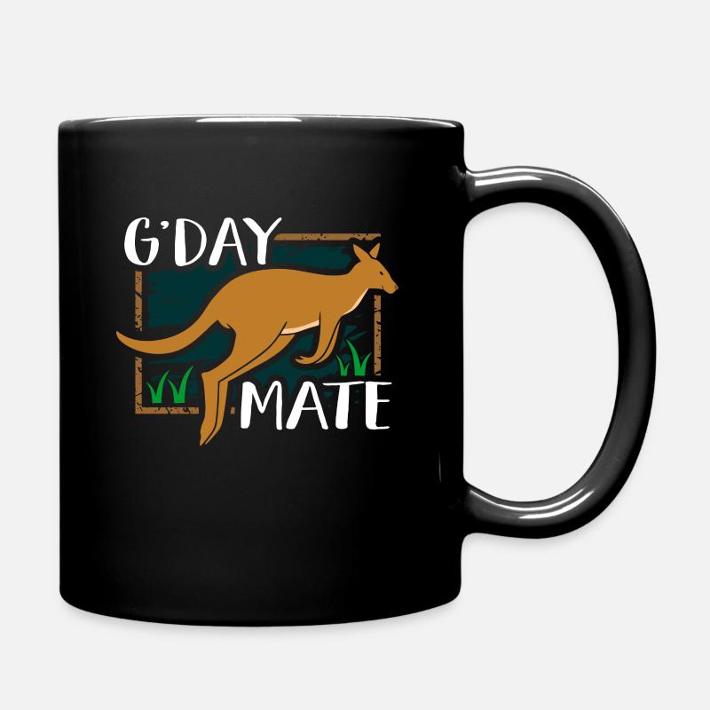 Känguru - Tasse einfarbig - Schwarz