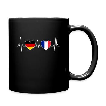 Voyage d'électrocardiogramme en France et en Allemagne - Mug uni - noir - Droite