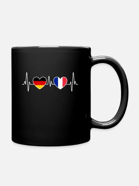 Voyage d'électrocardiogramme en France et en Allemagne - Mug uni - noir
