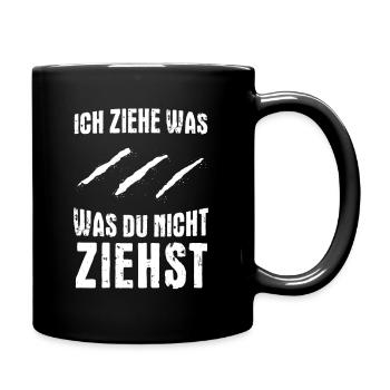 Techno Koksnase Kokser Kokain - Tasse einfarbig - Schwarz - Rechts