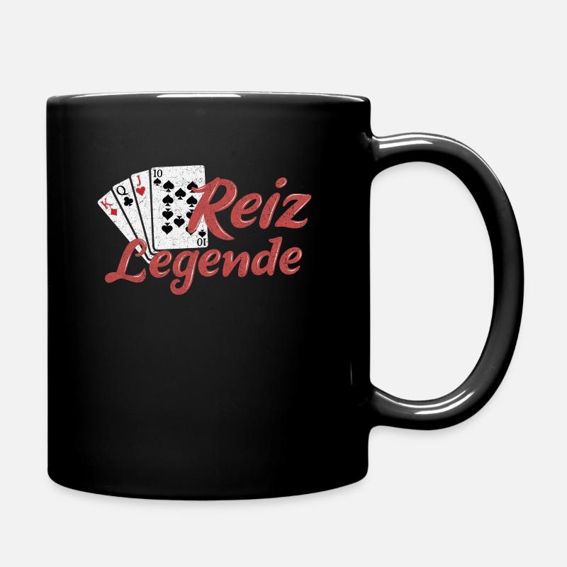 Skatspiel Skat - Tasse einfarbig - Schwarz