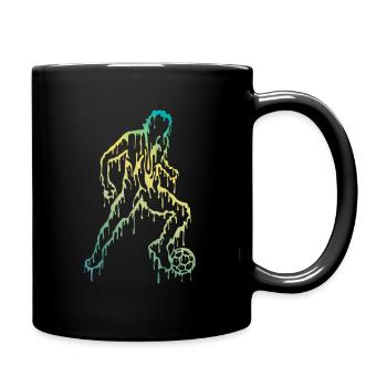 Fußballtrainer - Tasse einfarbig - Schwarz - Rechts