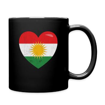 Kurdistan t shirt - Full Colour Mug - black - Right