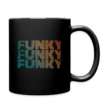 Funky Music Vintage - Full Colour Mug - black - Right