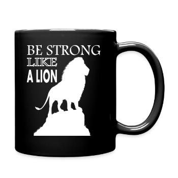 Loewe Löwenkopf Safari - Tasse einfarbig - Schwarz - Rechts