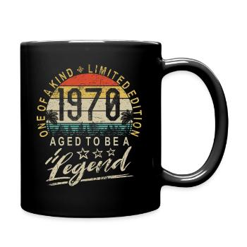 51. Geburtstag Jahrgang 1970 Legende Retro Vintage - Tasse einfarbig - Schwarz - Rechts