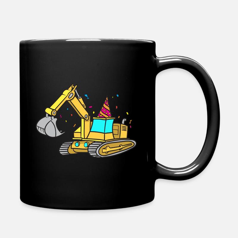 Bagger Geburtstag - Tasse einfarbig - Schwarz