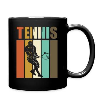 Tennis - joueur de tennis vintage - Mug uni - noir - Droite