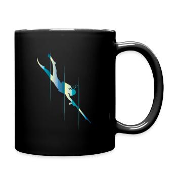 Speerfischen - Tasse einfarbig - Schwarz - Rechts