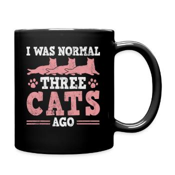 Propriétaire de chat cats cat three 3 - Mug uni - noir - Droite