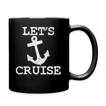 Kreuzfahrtschiff Urlaub - Tasse einfarbig - Schwarz - Rechts
