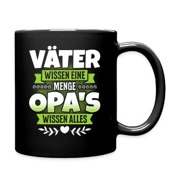 Opa T-Shirt Geschenk Vatertag Grossvater Lustig - Tasse einfarbig - Schwarz - Rechts