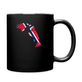 Pêcheur pêcheur Norvège Norvège voyage - Mug uni - noir - Droite