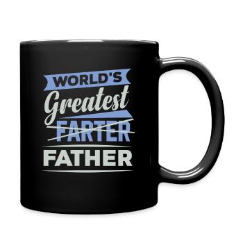 FUNNY GREATEST FARTER FARTHER DESIGN - Mug uni - noir - Droite