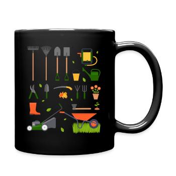 Garden tools for gardeners - Full Colour Mug - black - Right