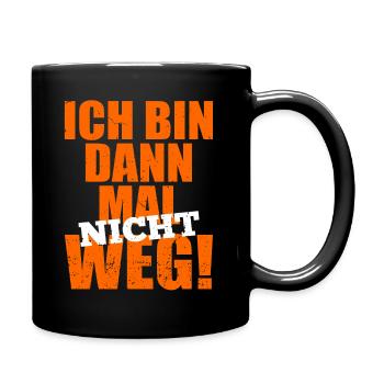 Balkonien Urlaub Zuhause Balkon Corona 2020 - Tasse einfarbig - Schwarz - Rechts