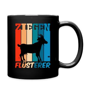 Ziege - Tasse einfarbig - Schwarz - Rechts