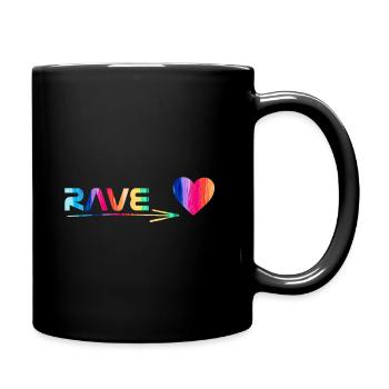 Rave - Tasse einfarbig - Schwarz - Rechts