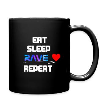 Eat Sleep Rave Repeat - Full Colour Mug - black - Right