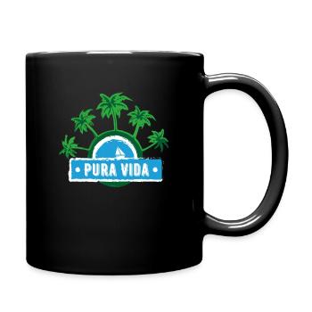 Pura Vida Costa Rica Life Vacation Sea Gift - Full Colour Mug - black - Right