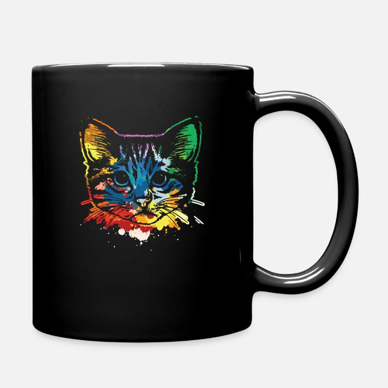Chat pop art - Mug uni - noir