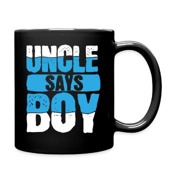 Gender Reveal Uncle - Tasse einfarbig - Schwarz - Rechts