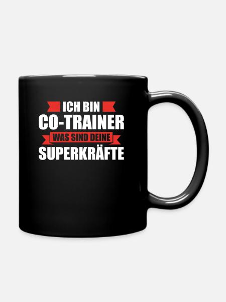 Co-Trainer was sind deine Superkräfte - Tasse einfarbig - Schwarz