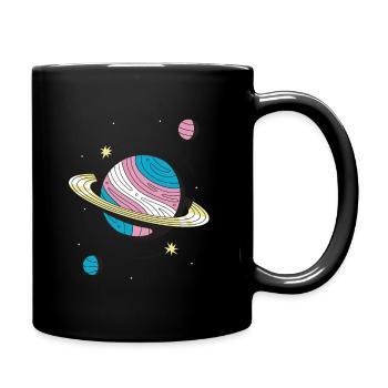 Transgender Planet Transgender Nonbinary Trans - Tasse einfarbig - Schwarz - Rechts