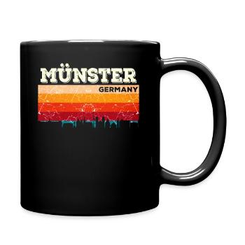 Mein Münster Skyline Deutschland Heimat Stadt - Tasse einfarbig - Schwarz - Rechts