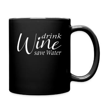 Enregistrer l'eau boire du vin - Mug uni - noir - Droite