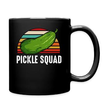 Pickle Squad Pickle Squad Retro Style Vintage Pickle - Full Colour Mug - black - Right