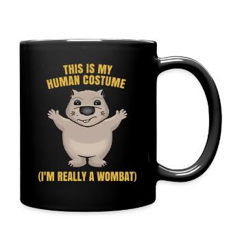Wombat Marsupial Forest Safari Gift - Mug uni - noir - Droite