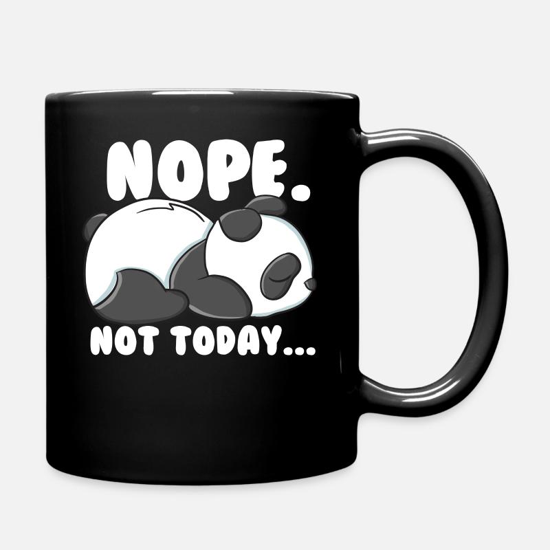 Panda paresseux aujourd’hui pas Panda drôle - Mug uni - noir