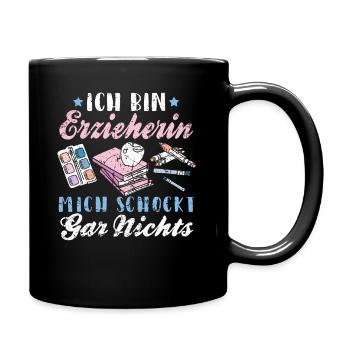 Lustiges Erzieherin Kinder Kindergarten Geschenk - Tasse einfarbig - Schwarz - Rechts