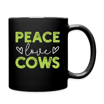 Kuh Kühe - Tasse einfarbig - Schwarz - Rechts