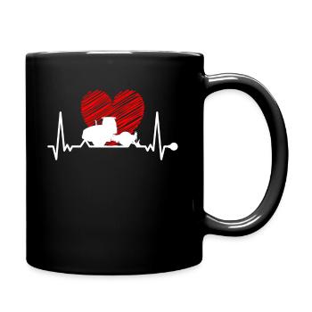 Road builder heartbeat - Full Colour Mug - black - Right