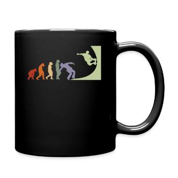 Evolution Skater Skateboard Skate skaten halfpipe - Tasse einfarbig - Schwarz - Rechts