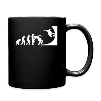 Evolution Skater Skateboard Skate skaten halfpipe - Tasse einfarbig - Schwarz - Rechts