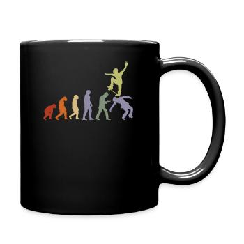 Evolution Skater Skateboard Skate skaten parkour - Tasse einfarbig - Schwarz - Rechts