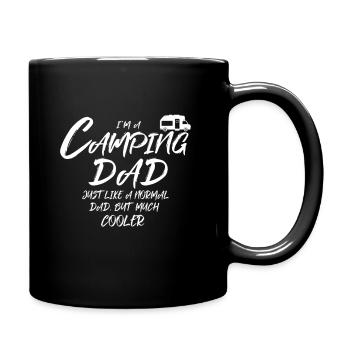 Camping Vater Camper Papa Geschenkidee - Tasse einfarbig - Schwarz - Rechts