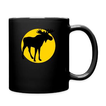 moose and moon - Tasse einfarbig - Schwarz - Rechts
