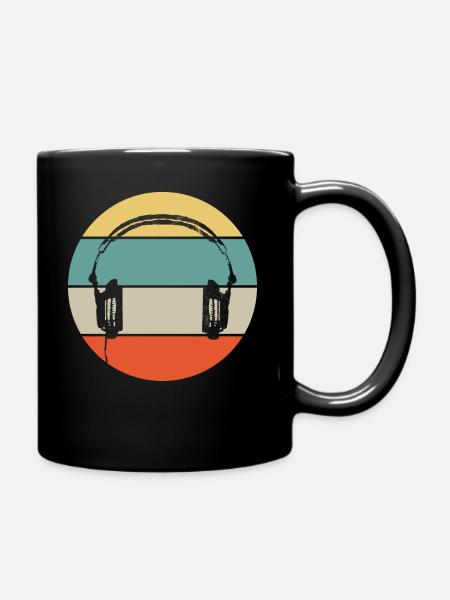 DJ Techno Retro - Tasse einfarbig - Schwarz