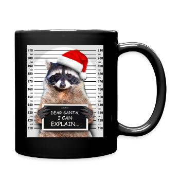 Dear Santa I Can Explain Lustiges Weihnachten Wasc - Tasse einfarbig - Schwarz - Rechts