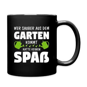 Garten Gärtner Gartenarbeit Hobbygärtner Geschenk - Tasse einfarbig - Schwarz - Rechts