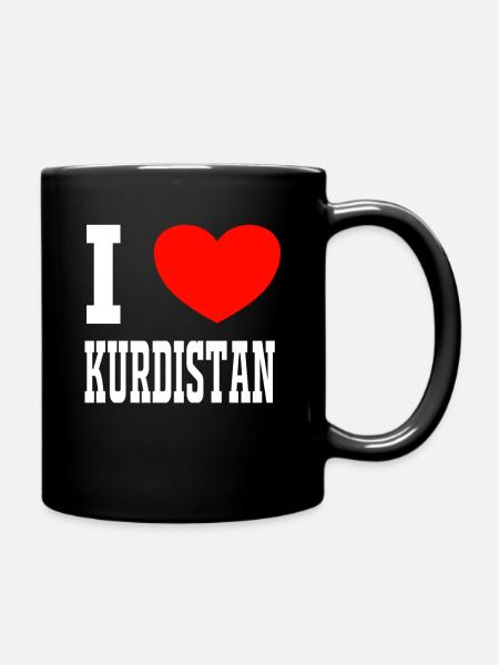 Kurdistan Kurden t shirt Geschenk - Tasse einfarbig - Schwarz