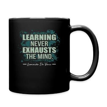 Léonard de Vinci - Mug uni - noir - Droite