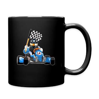 Kart rennen Gokart Fahrer Geschenk Rennfahrer quad - Tasse einfarbig - Schwarz - Rechts