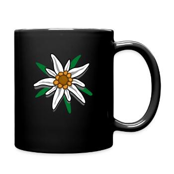 Alpen-Edelweiss design for climbing and mountain fans - Full Colour Mug - black - Right